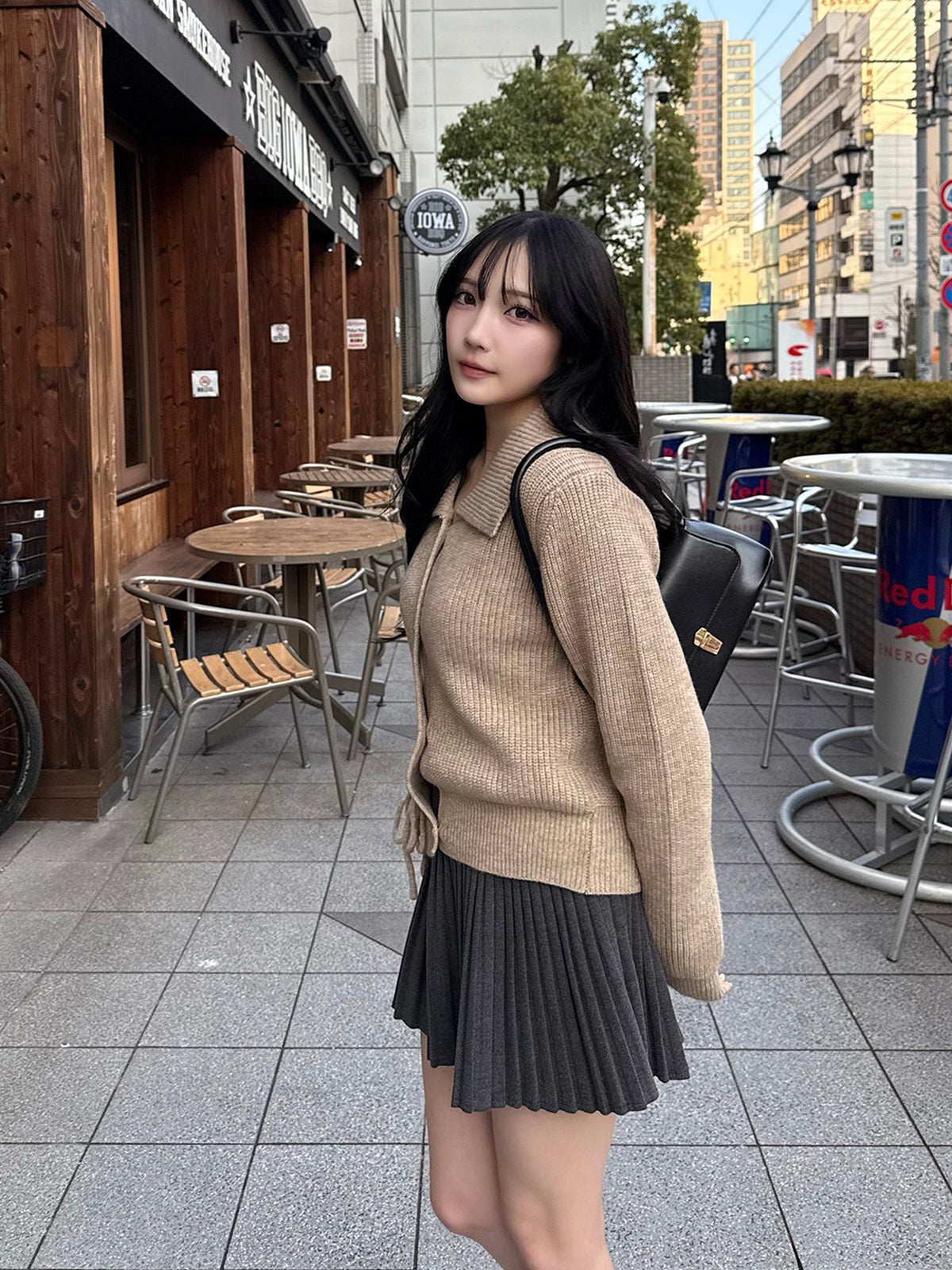 Ribbed Color Ribbon Knit Cardigan