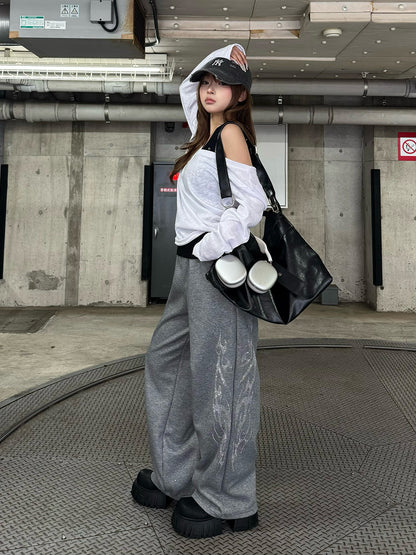 グリッターワイドスウェットパンツ