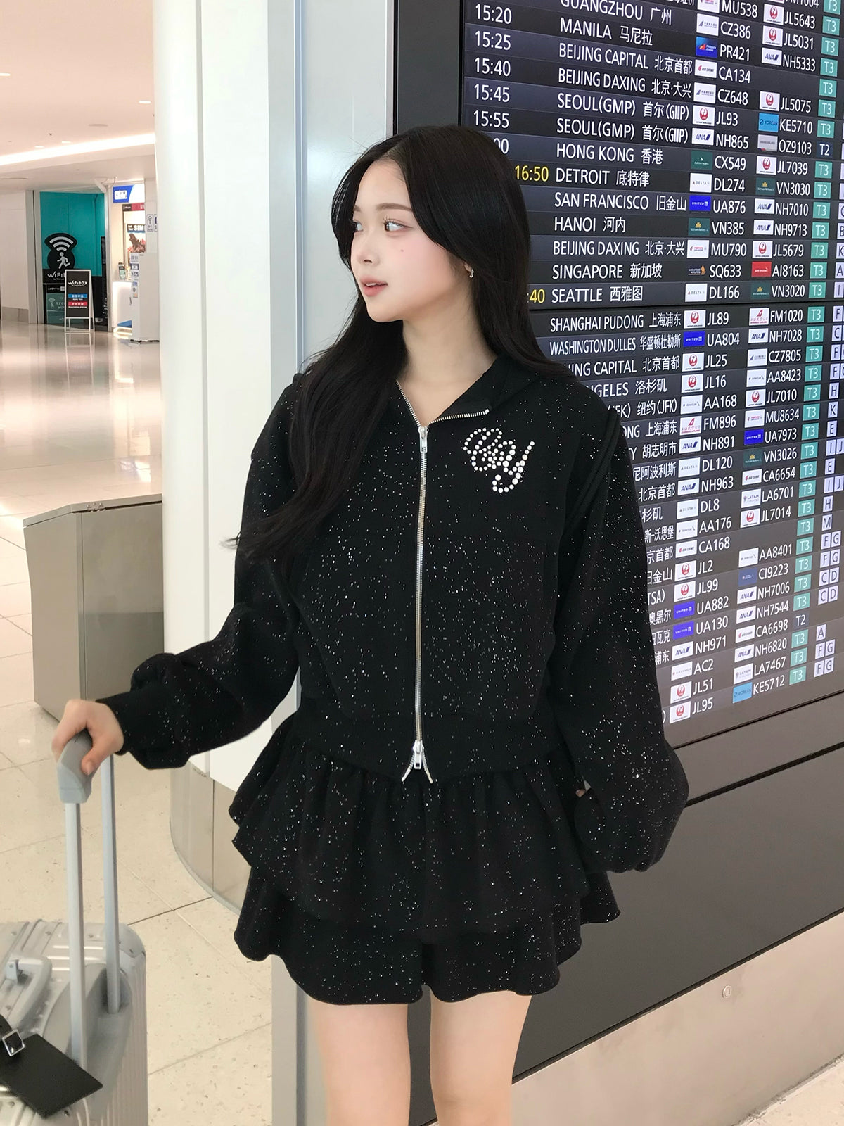 ラメロゴスウェットセットアップ