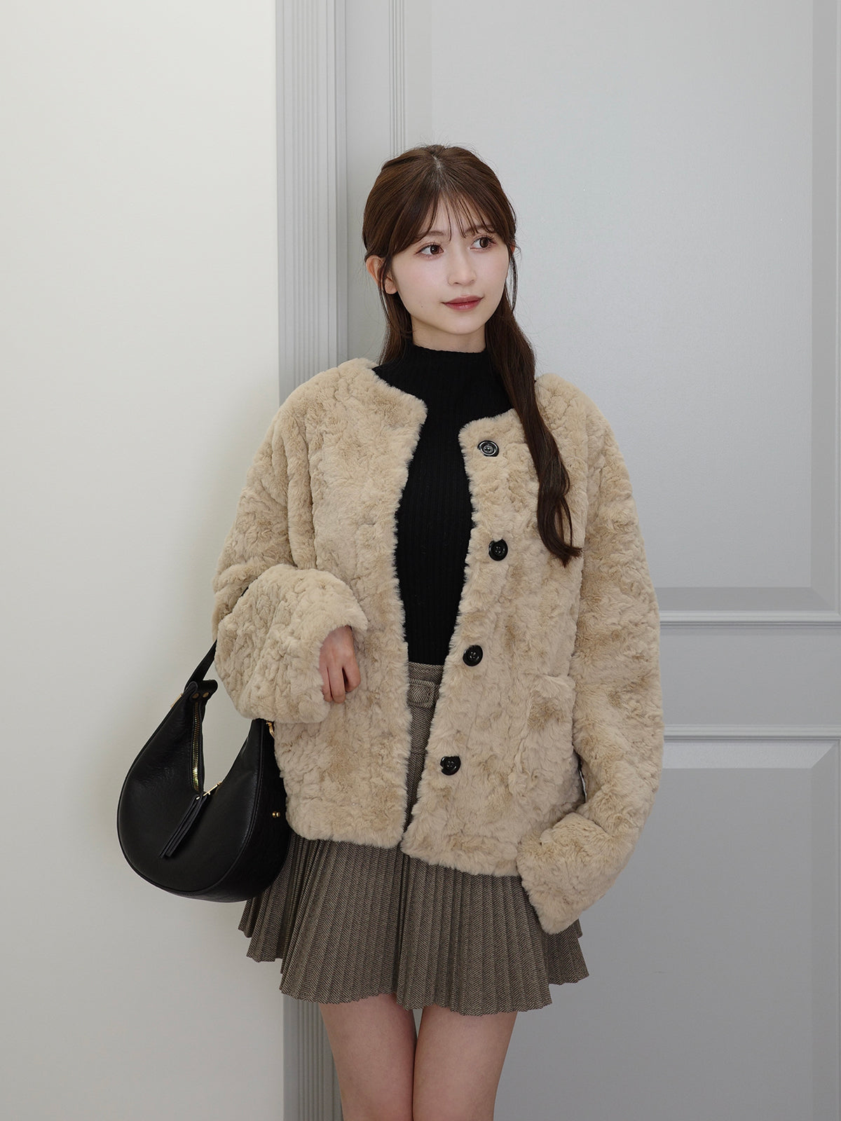 ソフトファータッチボタンコート