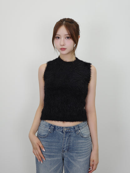 シャギーニットボレロセット