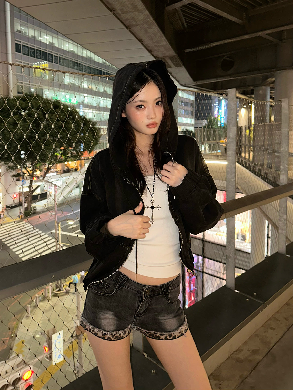 ダブルジップデニムジャケット