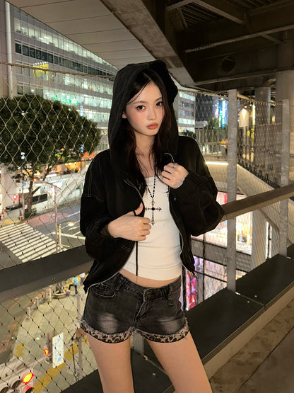 ダブルジップデニムジャケット