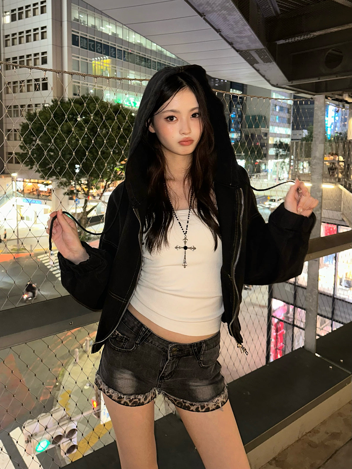 ダブルジップデニムジャケット