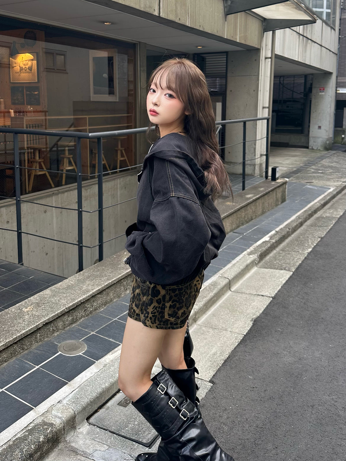 ダブルジップデニムジャケット