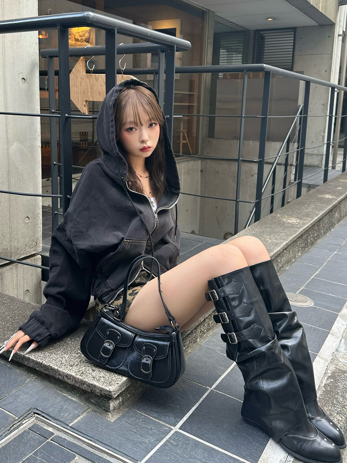 ダブルジップデニムジャケット