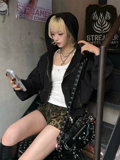 ダブルジップデニムジャケット