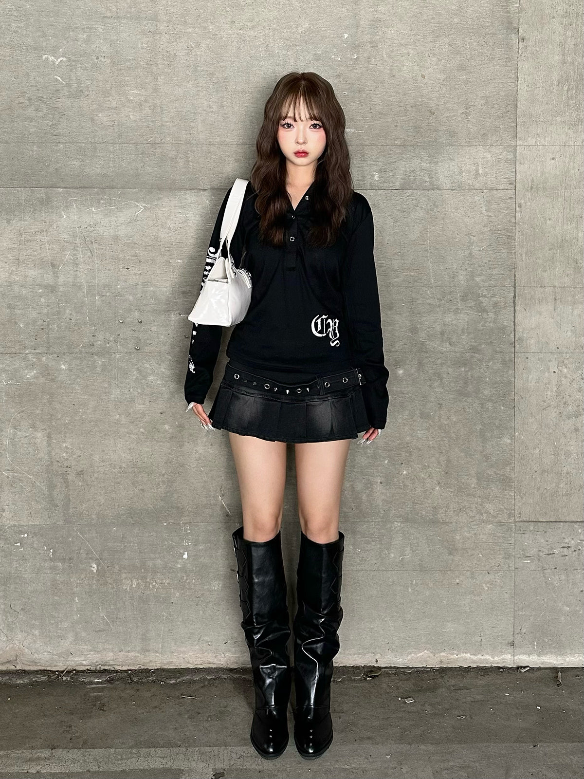 グラフィックフーディーカットソー