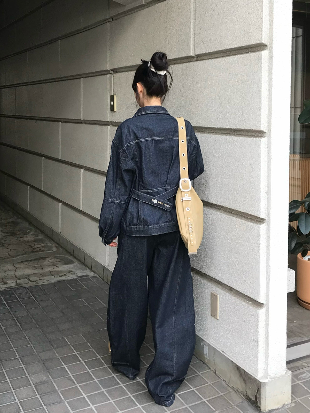 アジャストバックデニムセットアップ