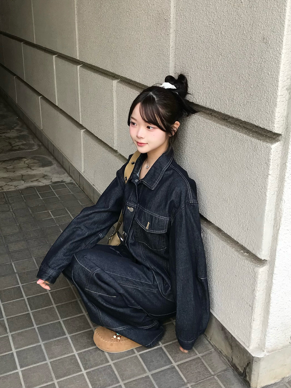 アジャストバックデニムセットアップ