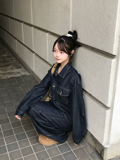 アジャストバックデニムセットアップ