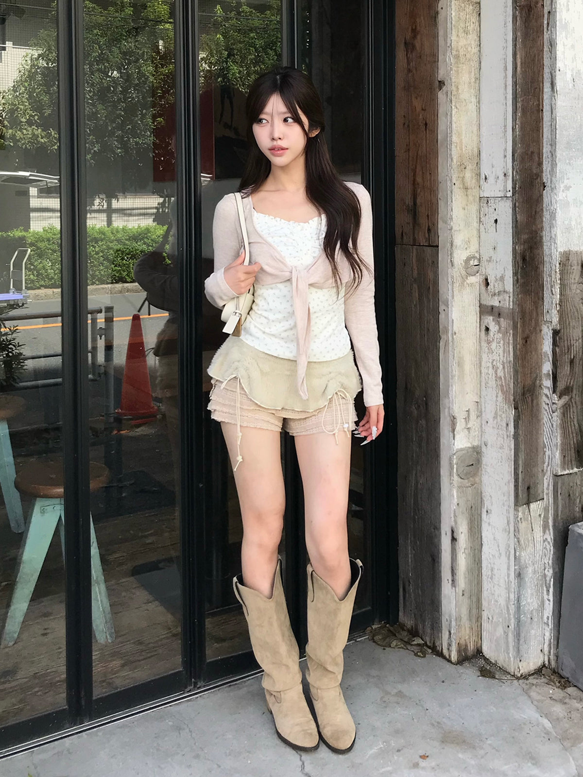 フロントタイボレロドッキングカットソー