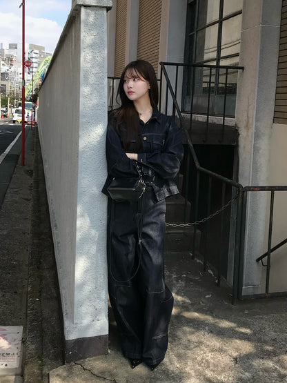 アジャストバックデニムセットアップ