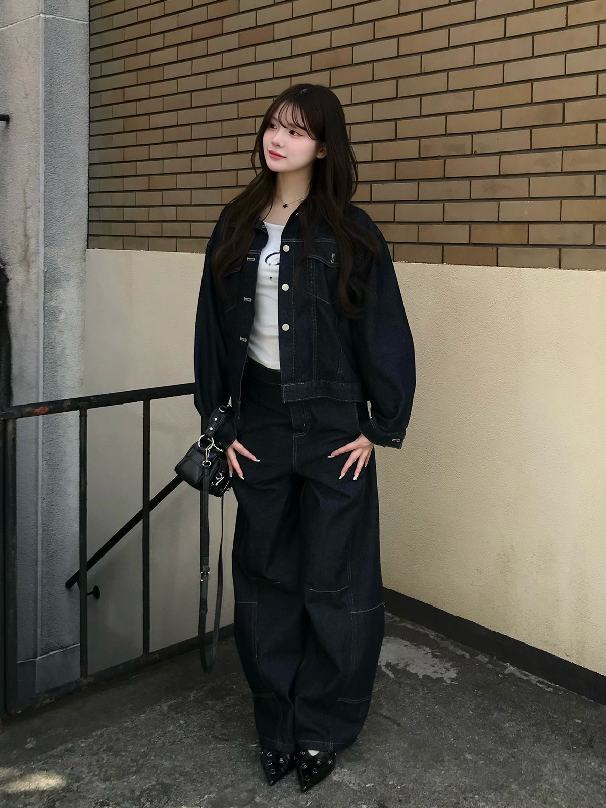 アジャストバックデニムセットアップ