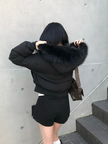 高腰双排扣短裤