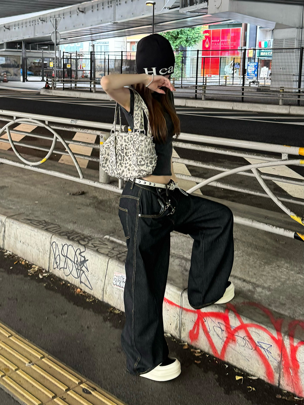 ファイヤーマンフックワイドデニムパンツ