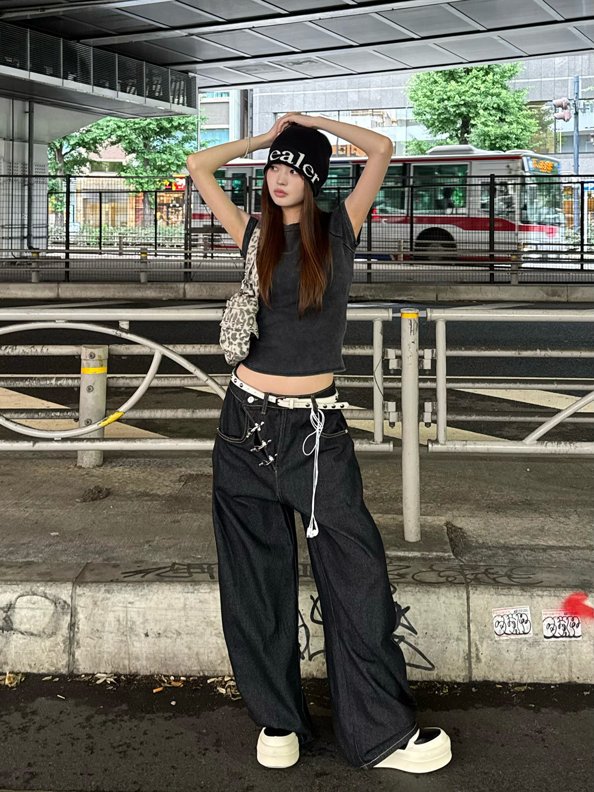 ファイヤーマンフックワイドデニムパンツ