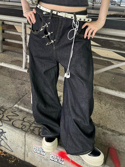ファイヤーマンフックワイドデニムパンツ