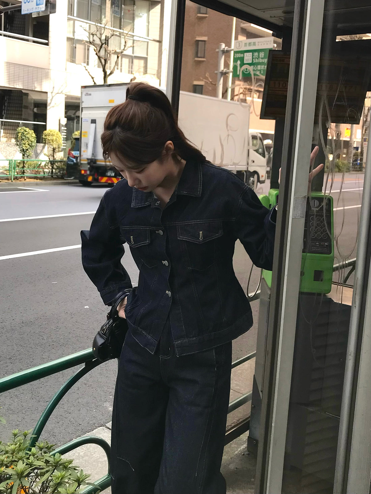 アジャストバックデニムセットアップ