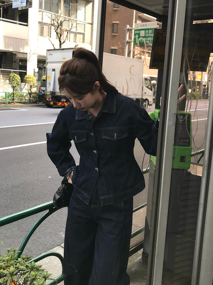 アジャストバックデニムセットアップ