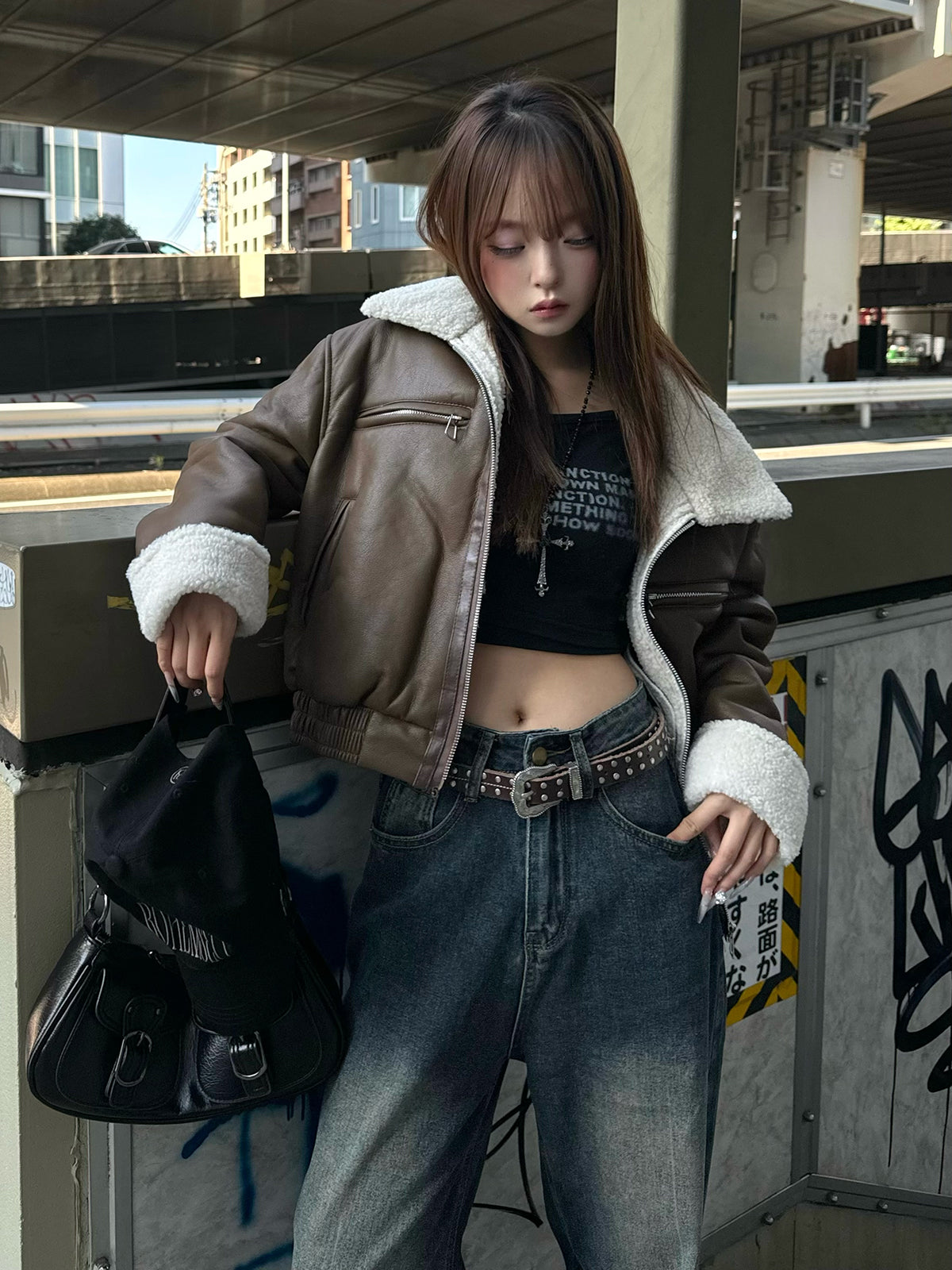 レザータッチボアジャケット – ANDOR ONLINE