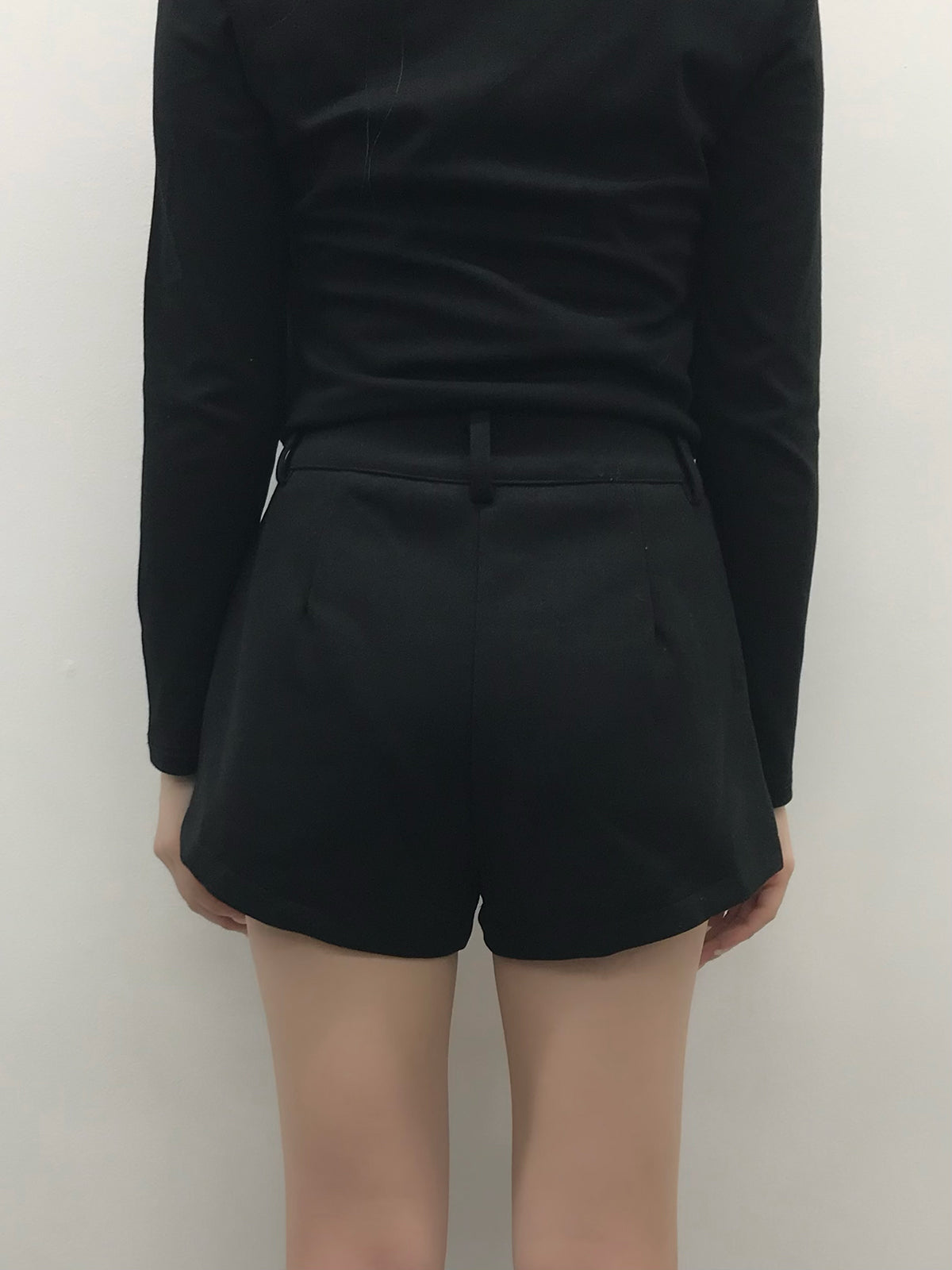 하이웨스트 더블 버튼 숏팬츠