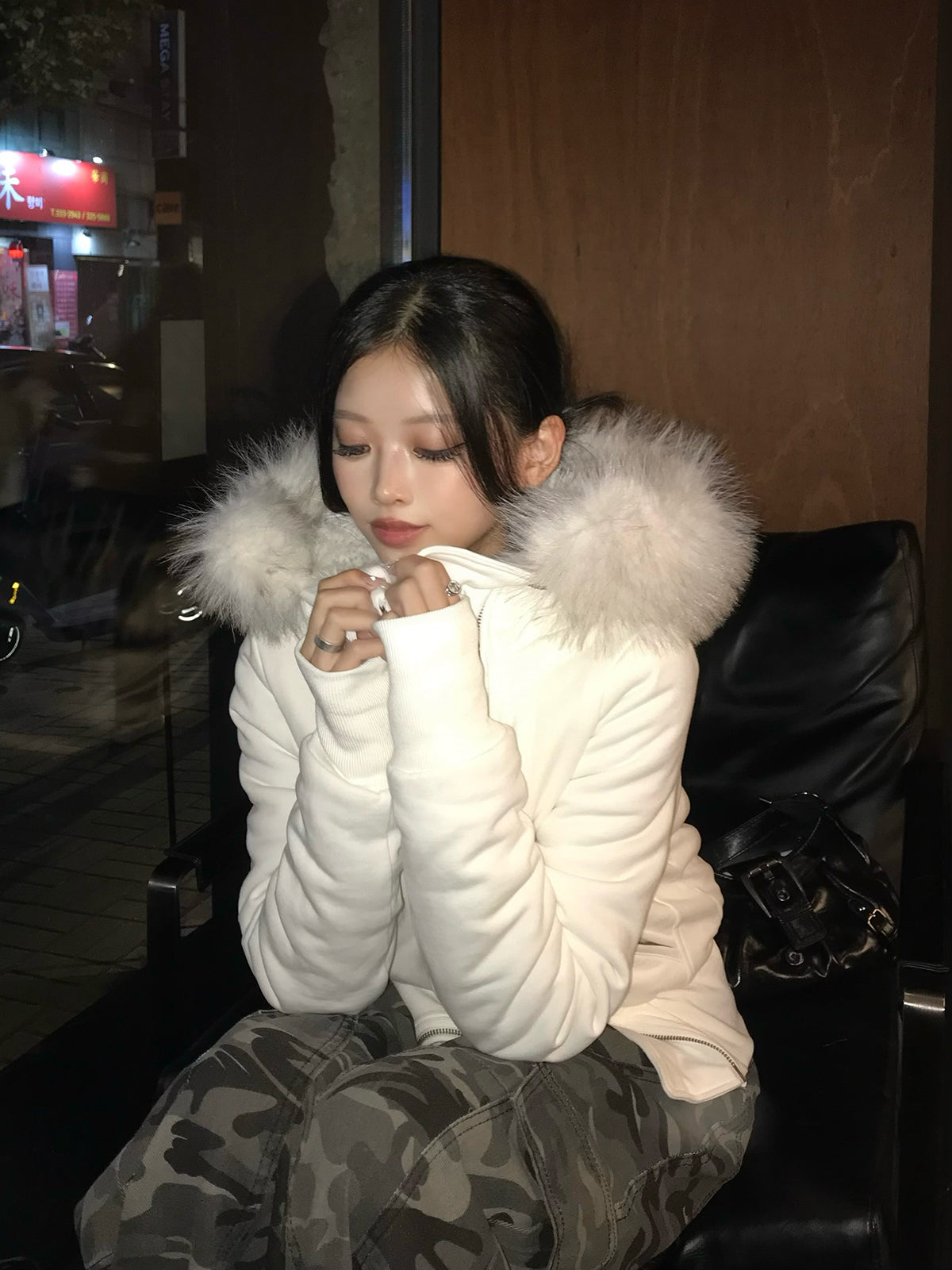 ファータッチフーディーライダースジャケット