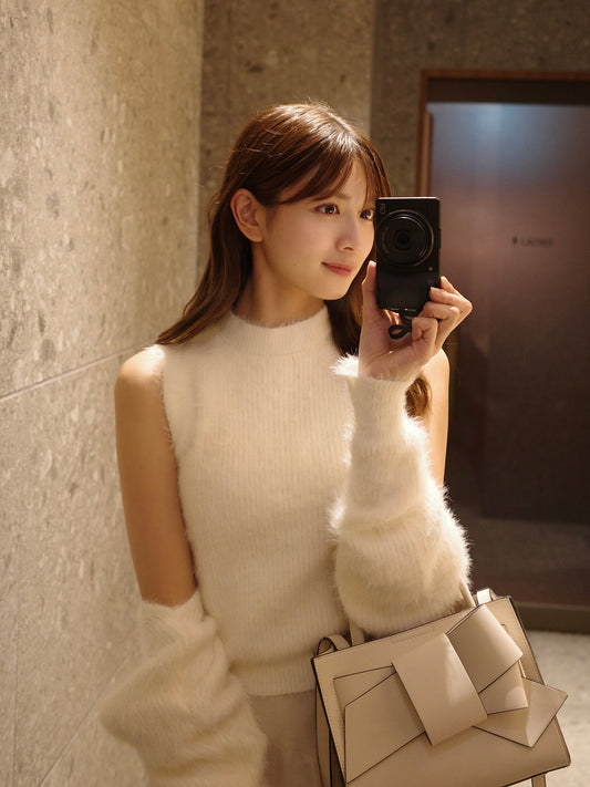 シャギーニットボレロセット