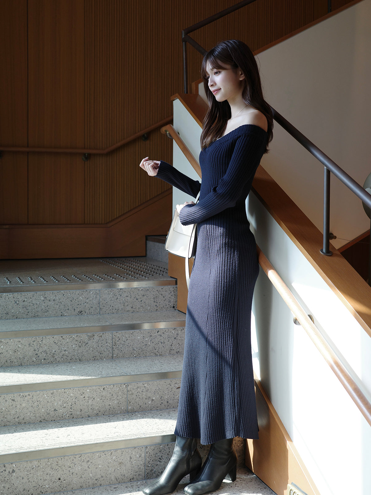 オフショルリブニットワンピース – ANDOR ONLINE