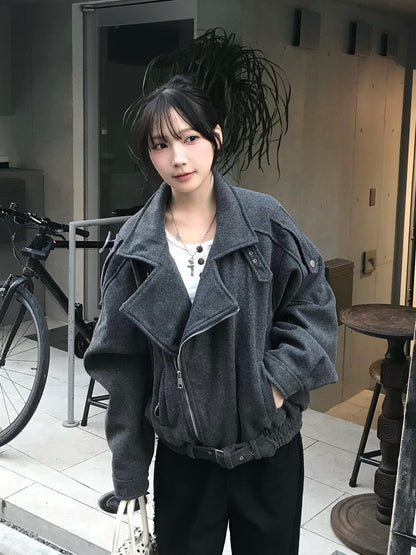 オーバーサイズライダースコート