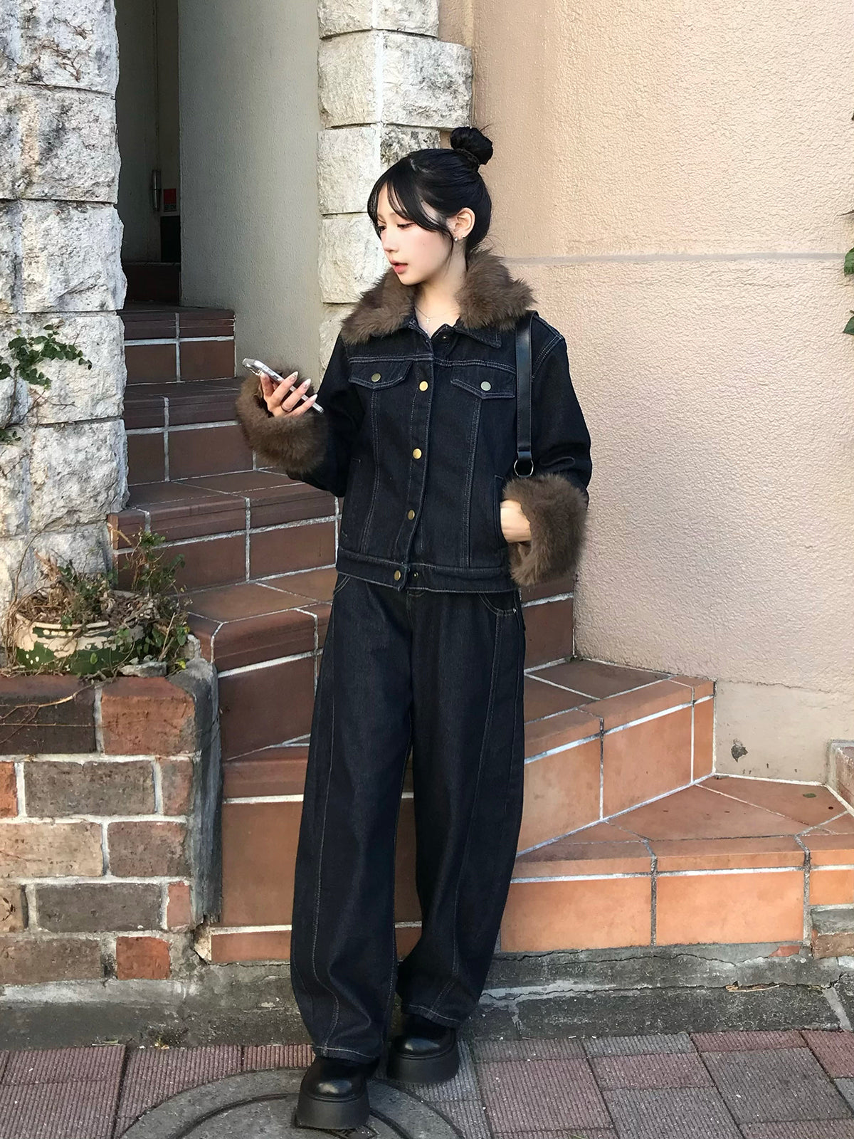 2WAYファータッチデニムジャケット