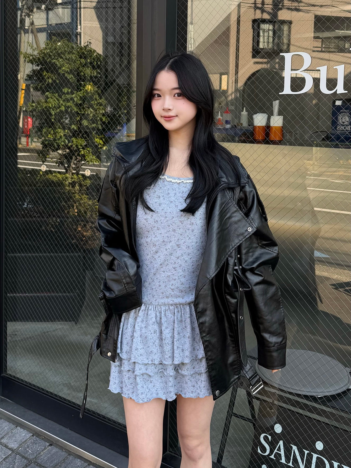 ショルダーリボンティアードキャミワンピース