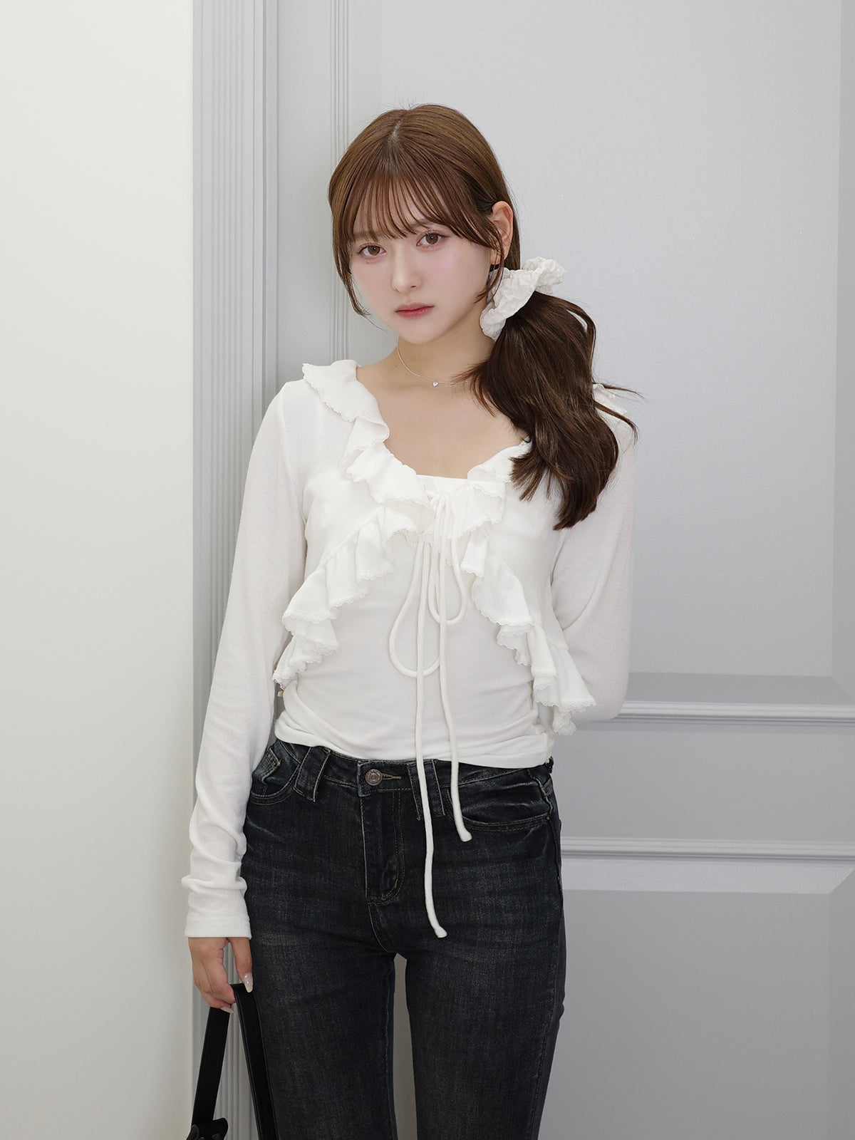 GEMINI】フリルカーディガン フリルキャミカーディガンセット