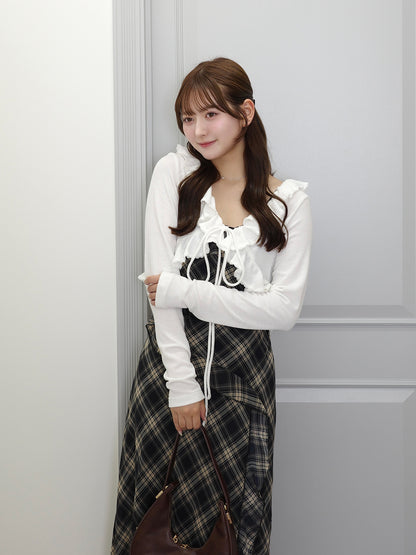 フリルキャミカーディガンセット