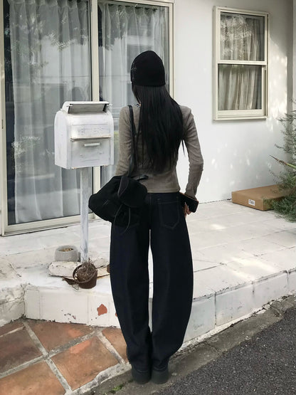 チェックラインローゲージニット