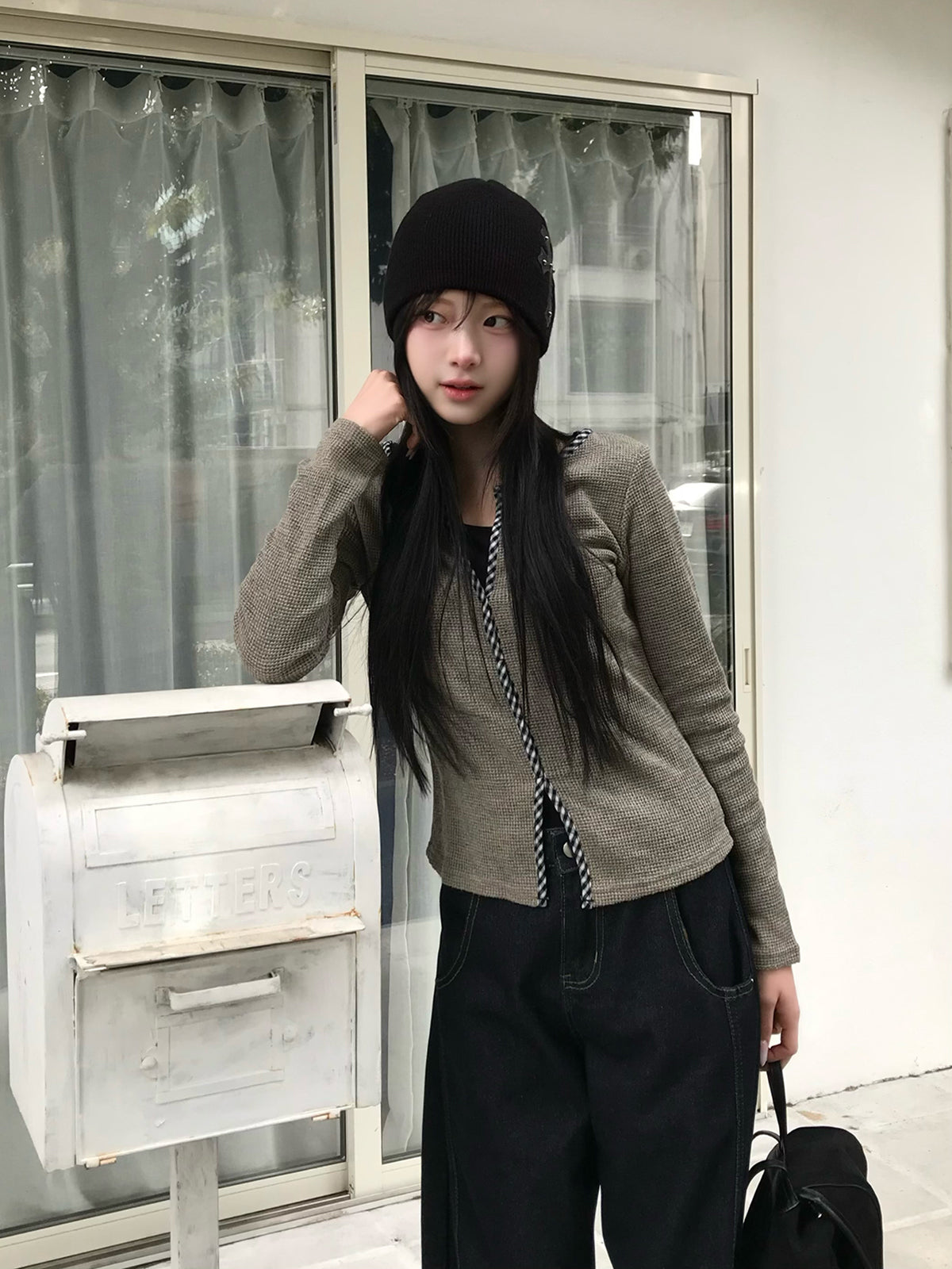 レオパードスカーフワンショルニット – ANDOR ONLINE