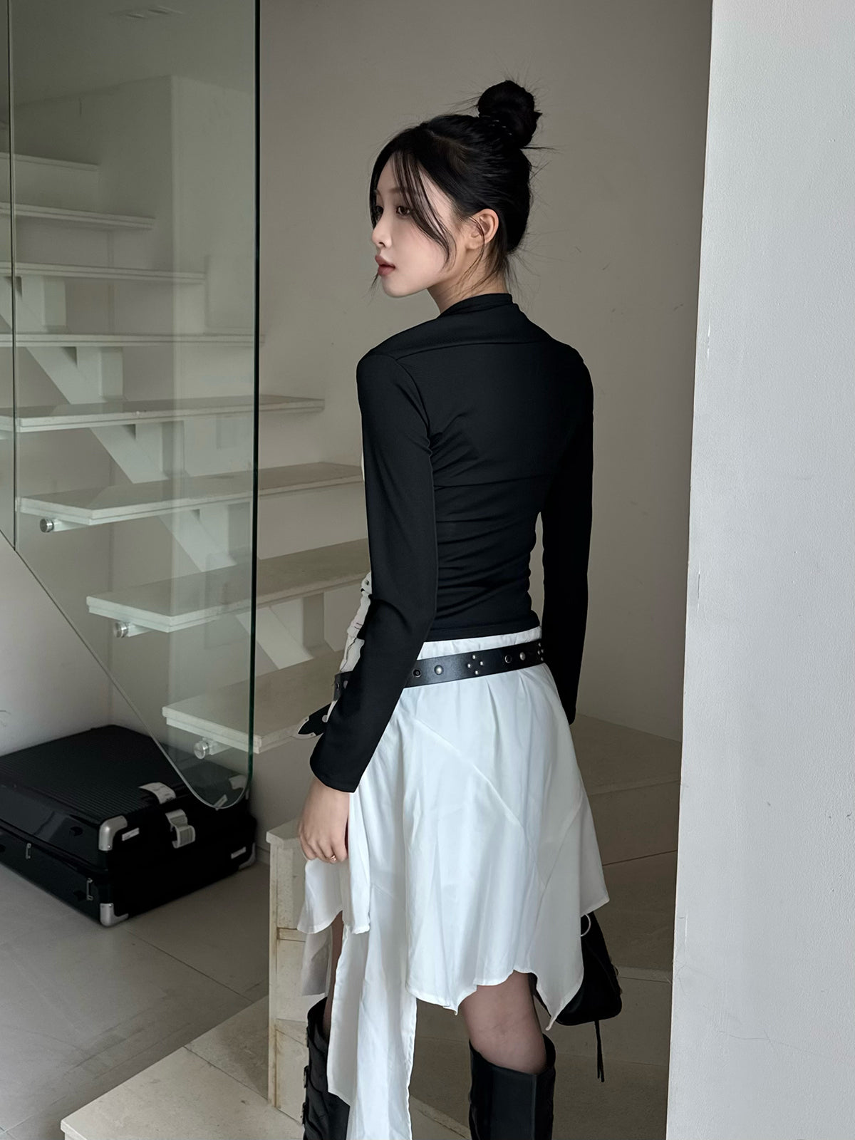 レースホックレイヤードスカート