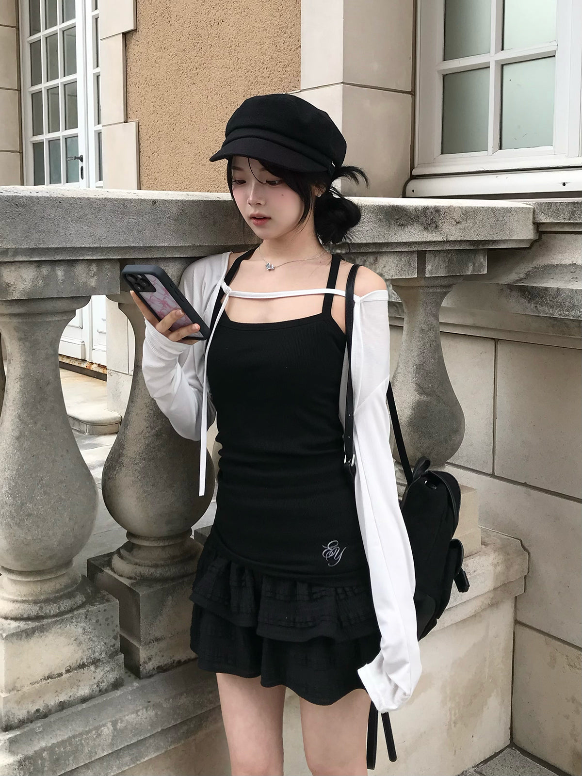 ディムモアール　キャミソール DimMoire【ディムモアール】キャミオフショルT/Black