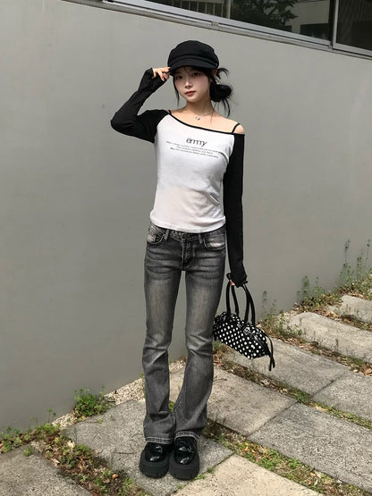 Logo Flare Denim Pants