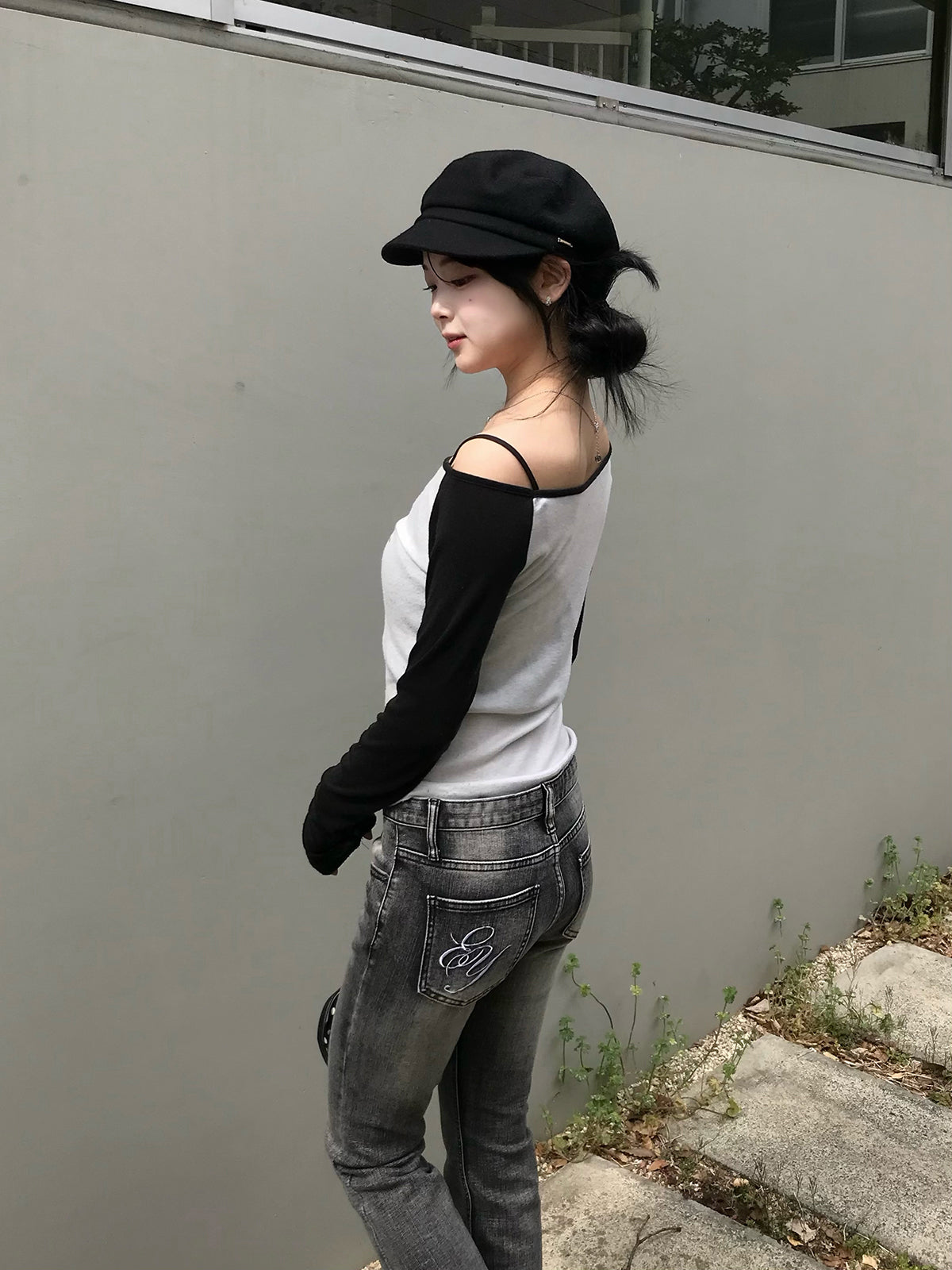 Logo Flare Denim Pants