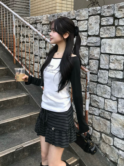 ドロストボーダーミニスカート