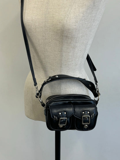 Buckle pocket 2-way mini bag