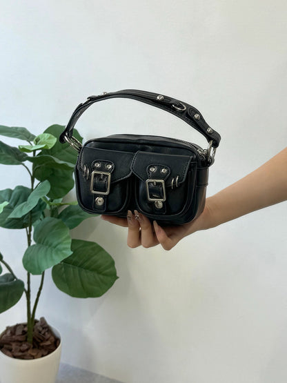 Buckle pocket 2-way mini bag