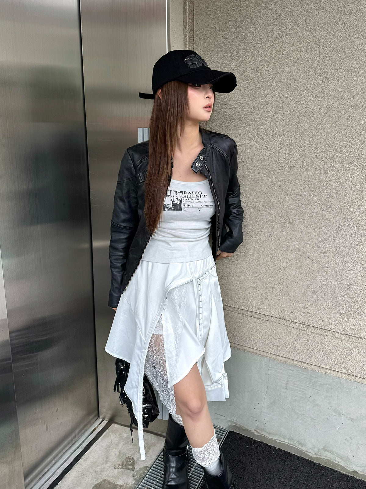 レースホックレイヤードスカート