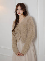 SHAGGY FUR TOP - ベージュ