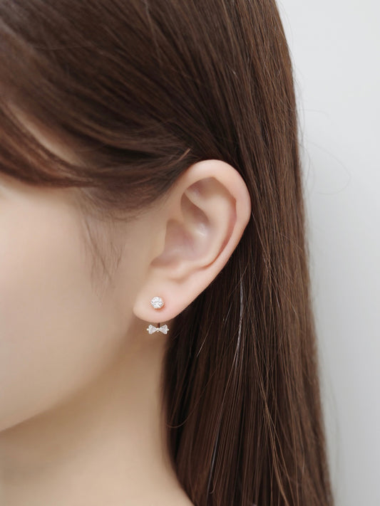 2wayタイニーリボンマグネットピアス