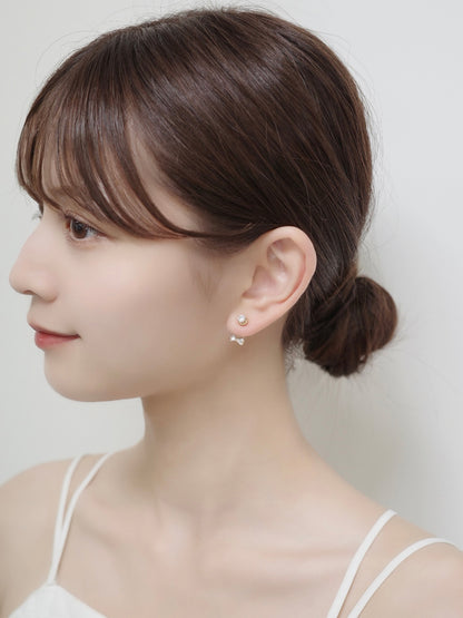 2wayタイニーリボンマグネットピアス