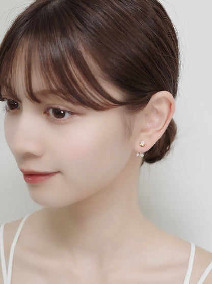 2wayタイニーリボンマグネットピアス