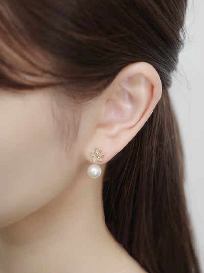 2wayデイジーマグネットピアス