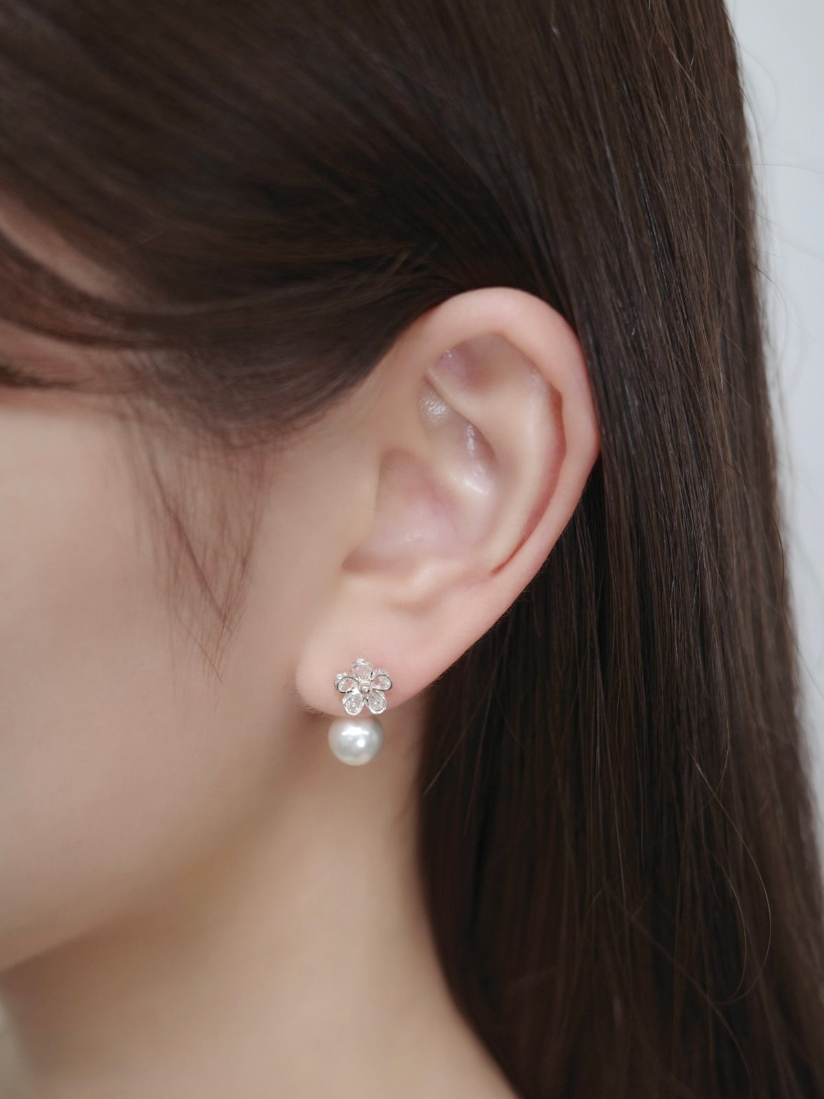 2wayデイジーマグネットピアス